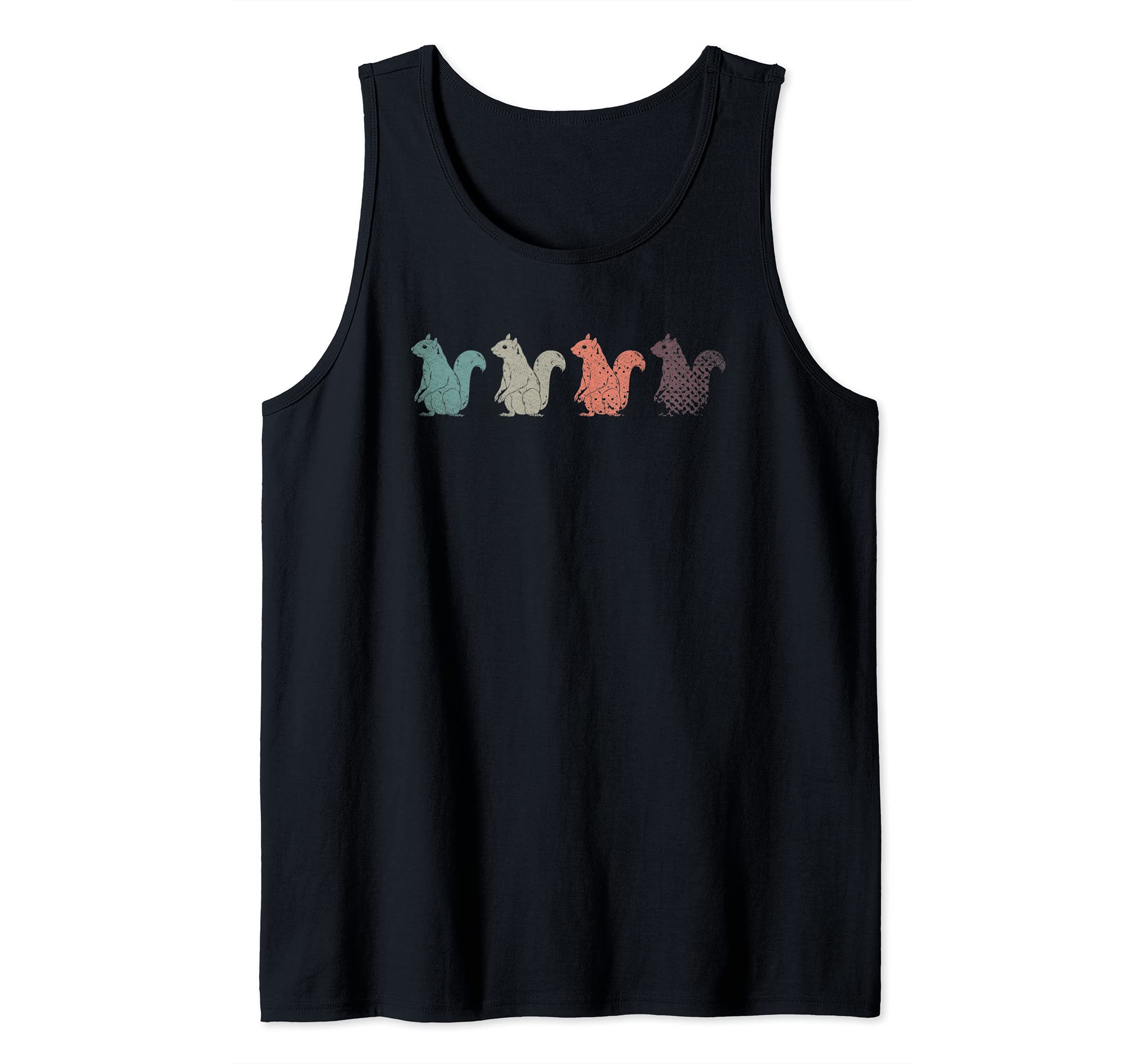 Retro Squirrel Lover Wildlife Animal Nature Forest Squirrel Tank Top