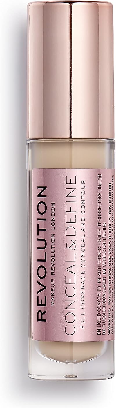 Revolution Conceal & Define Concealer C2 4g Lightweight Full Coverage Matte