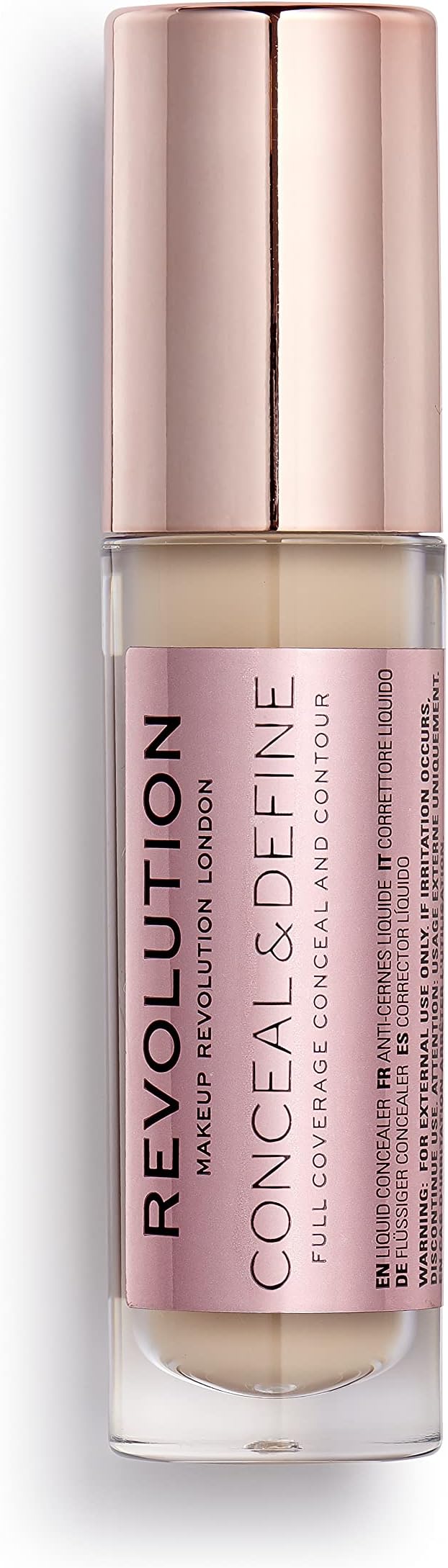 Revolution Conceal & Define Concealer C2 4g Lightweight Full Coverage Matte