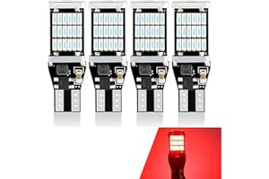 Anyhut 4 PCS 921 LED Reverse Lights, 6500K Super Bright T15 4014 45SMD Bulbs, CANBUS Error-Free 360° Lighting Brake Turn Signal Backup Lights, Universal Fit for Cars Trucks SUVs RVs (Red)
