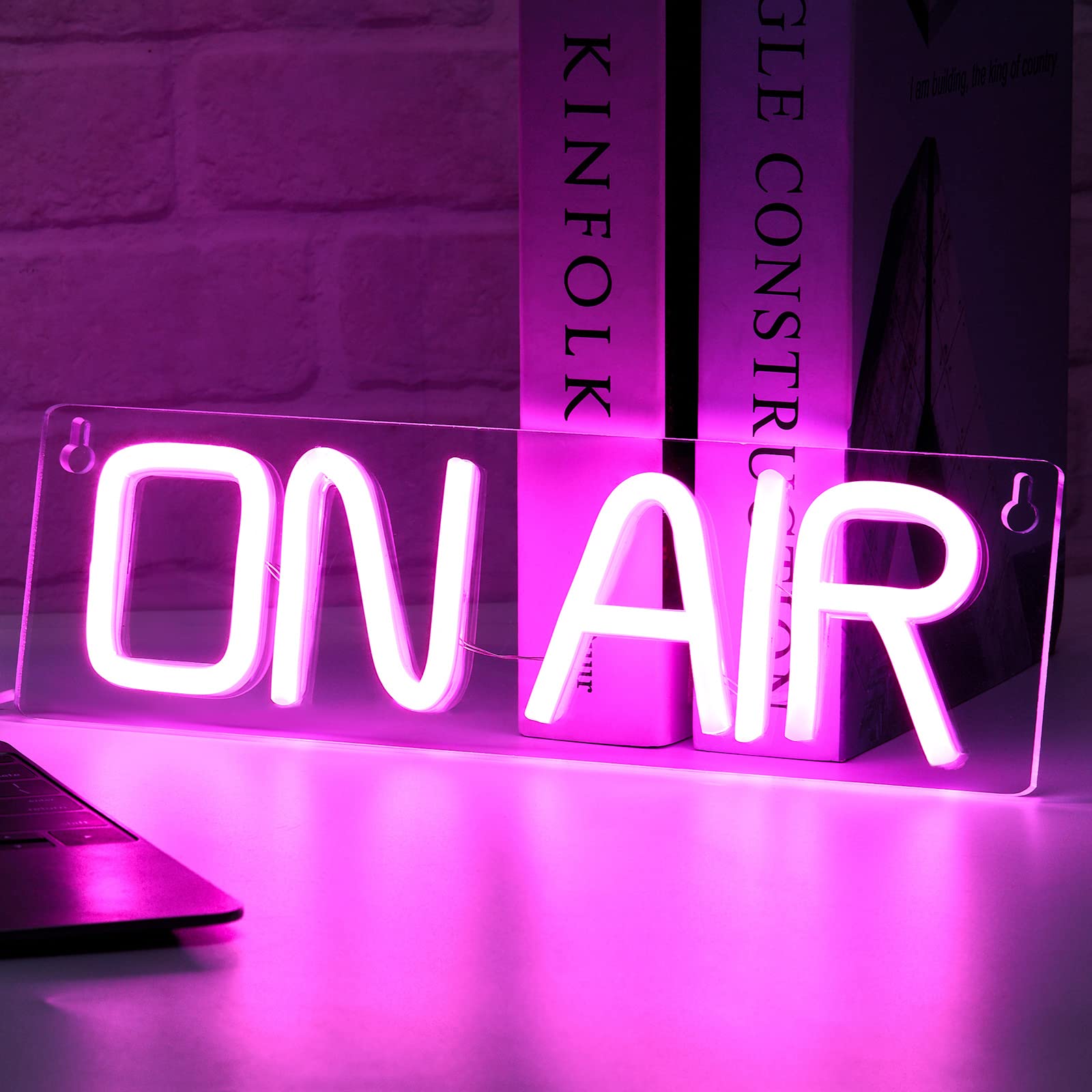 Nuanchu on Air Sign USB Operated Neon Light up Air Sign Wall Hanging LED Signs for Office Shop Restaurant Bar Garage Storefront Wall Decor(Pink)