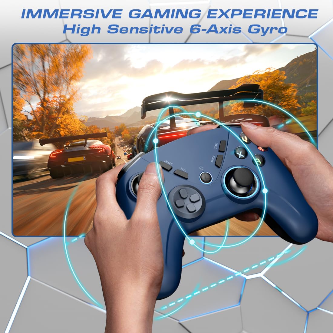 PC Wireless Controller, Bluetooth Gaming Controllers for Windows, Steam