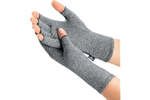IMAK Compression Arthritis Gloves - Fingerless, Support for Joint Pain & Circulation, Unisex, Compression Gloves