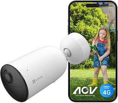 CB3 4G Caméra Surveillance Extérieure sans Fil avec Batteries Rechargeable, 2K AOV, Détection de Forme Humain/Véhicule, Vision Nocturne Couleur, Audio Bidirectionnel, Défense Active, IP66
