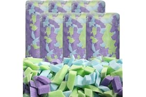 YTAYPP 30 LBS Shredded Memory Foam Filling, Comfortable & Soft Bean Bag Stuffing, Random Colors Beanbag Filler for Various Pillows, Dog Bed, Punching Bag, Couch Cushion, Pouf, Back Cushion