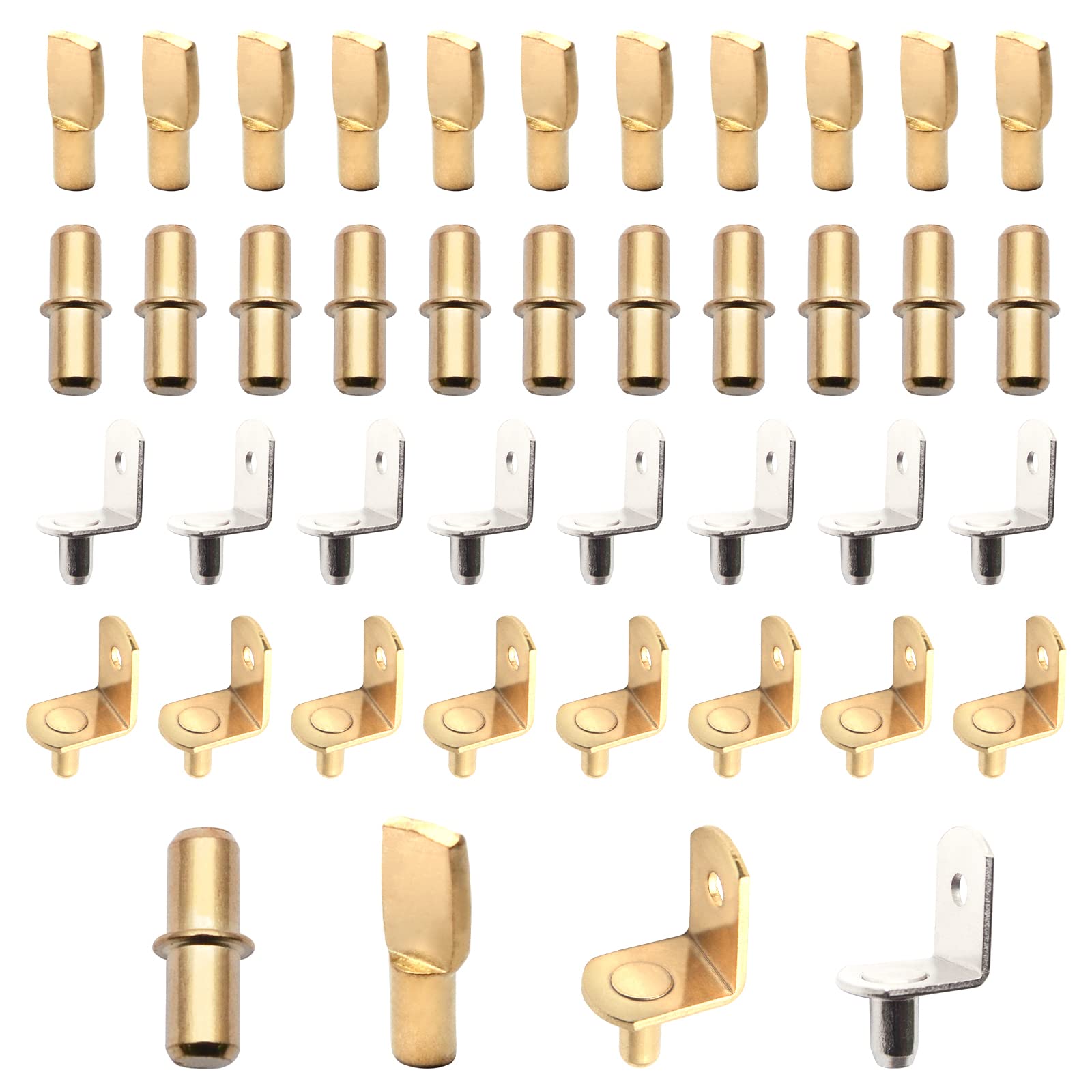 Shelf Support Pegs, 100 Packs Shelf Pins, 5 Mm Shelf Support Pegs Cupboard Studs Bracket for Cabinet Furniture Bookshelves Bookcases Tableware