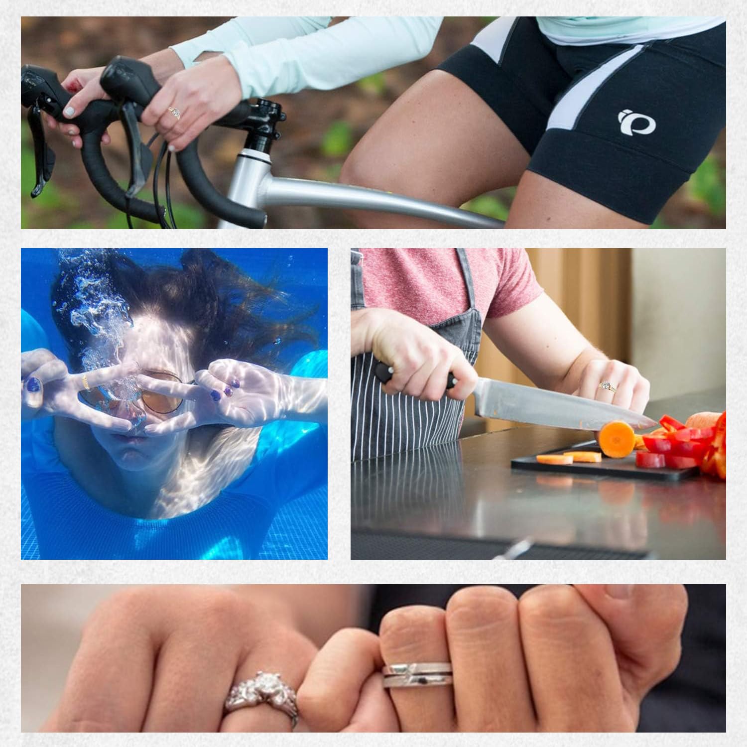 Chrome Cherry Ringo, Invisible Ring Size Adjuster for Loose Rings with 6 Sizes, Clear Ring Band Sizer Guard