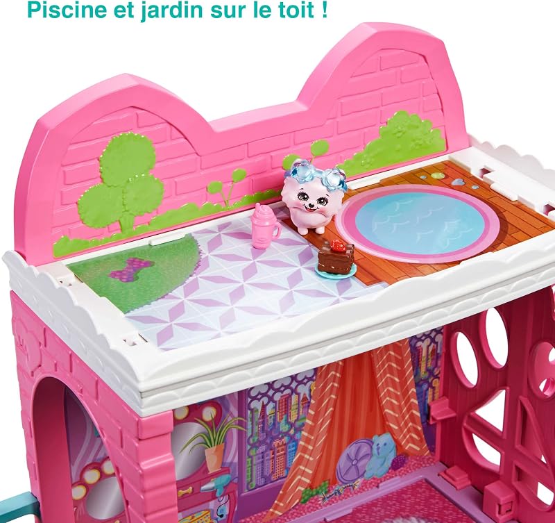 , Coffret Appartement avec 1 Poupée Palmer Poméranien, 1 Figurine du Chien Pommy et Accessoires, Jouet Enfant , Dès 4 Ans, HJH65
