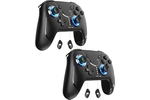 GMBACK 2 Pack Switch 2 Pro Controllers, Macro Controller for Nintendo Switch 2, Switch, Lite, OLED with Loop Macro, 6-Axis Gyro Sensor, Dual Vibration, Adjustable Turbo, 800mAh Battery, 2 Pack