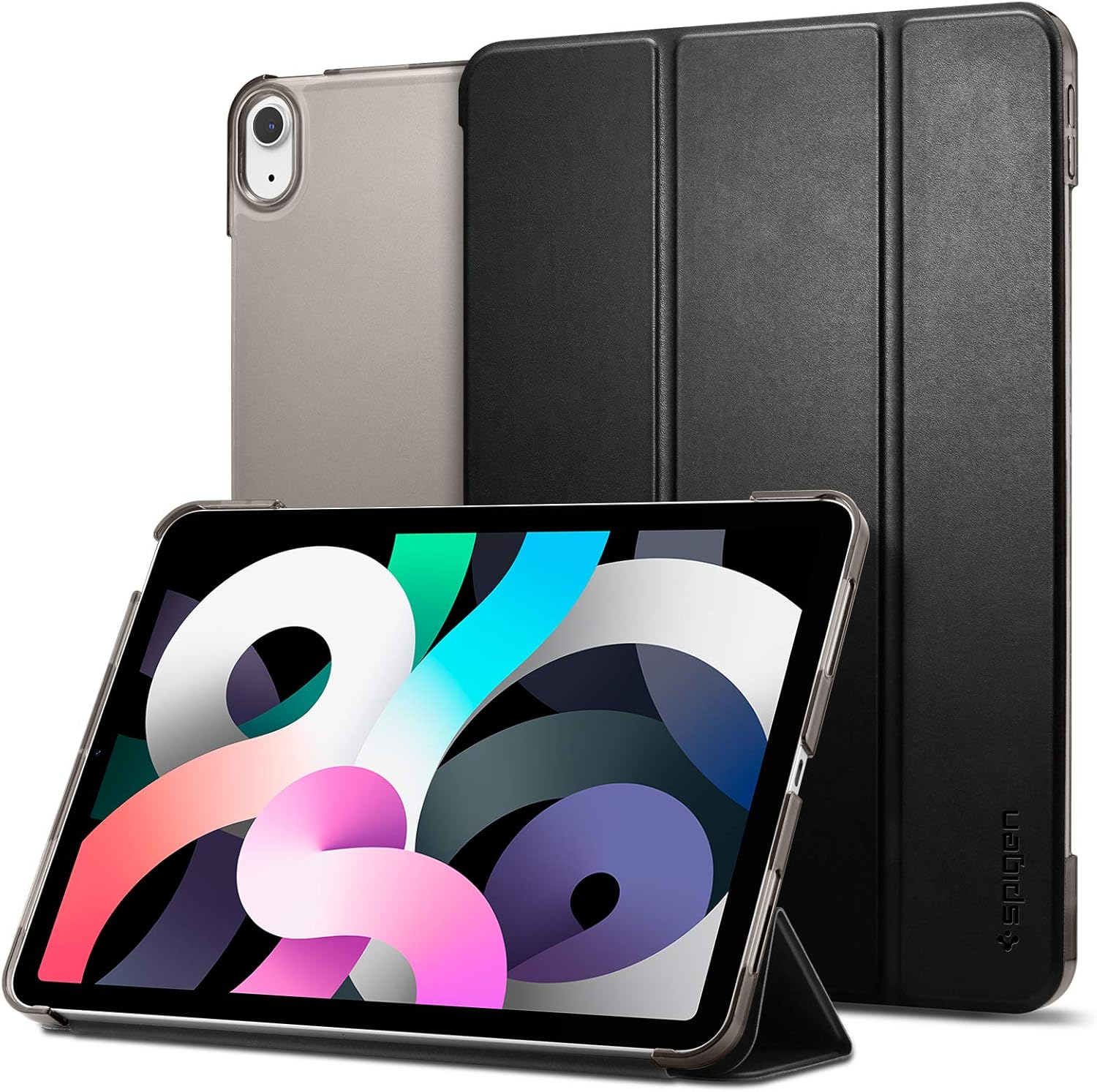 Spigen Smart Fold Compatible with iPad Air 5th Generation 10.9 inch (2022) and iPad Air 4th Generation (2020) 10.9 inch - Black
