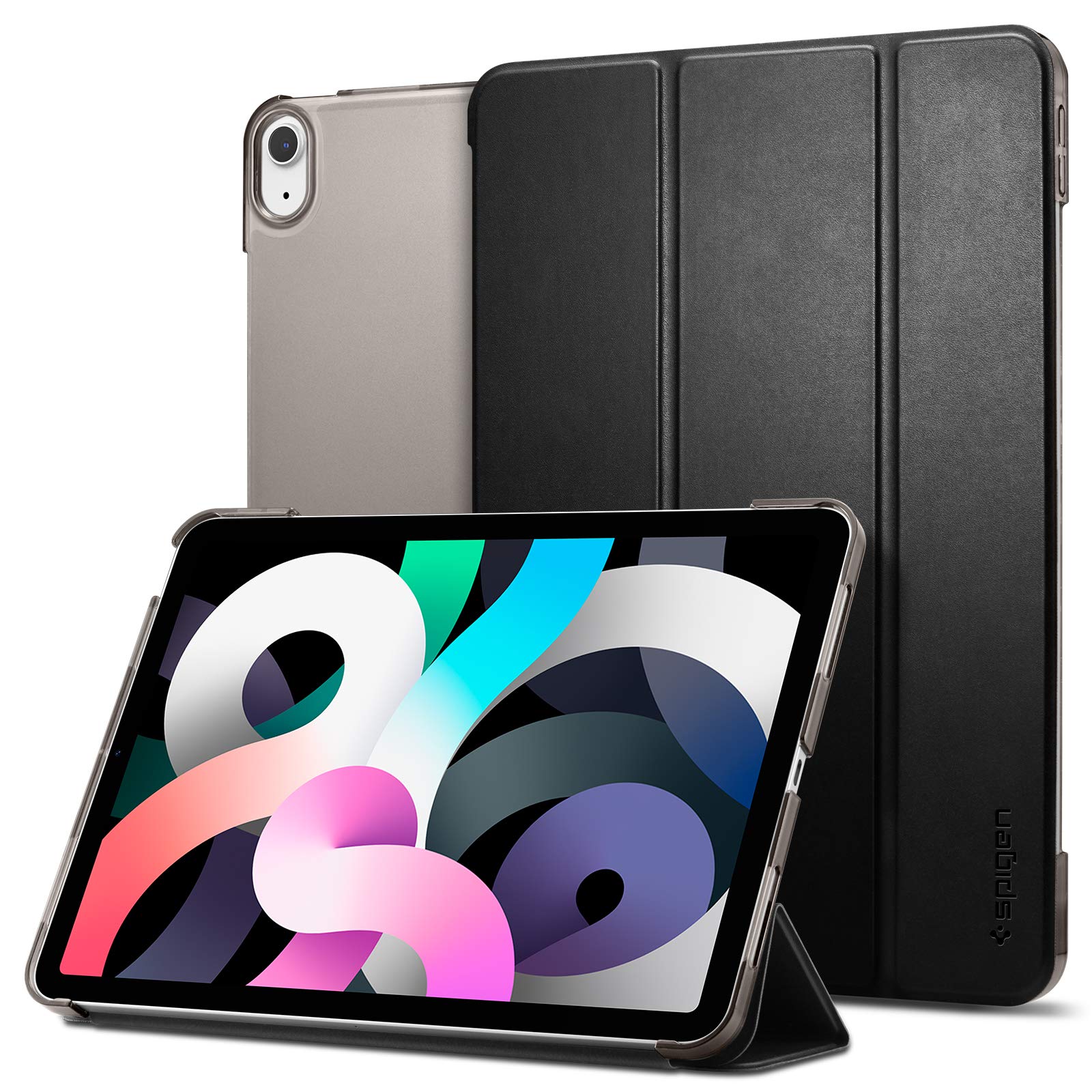 Spigen Smart Fold Compatible with iPad Air 5th Generation 10.9 inch (2022) and iPad Air 4th Generation (2020) 10.9 inch - Black