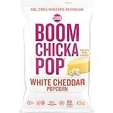 Angie's BOOMCHICKAPOP White Cheddar Popcorn, 4.5 oz. Bag | Gluten-free; White Cheddar flavor; great for movie night &amp; entertaining; also perfect for game day &amp; after-school snacking