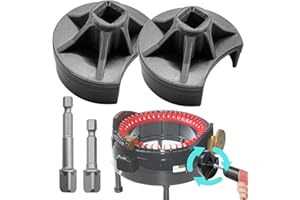 TRIONEXA (2 Sets)Addi Knitting Machine Adapter with Hex Bit electric Screwdriver Attachment for Drill,Quick Knit Power Adapter Accessories,Crank Handle Adapter for Addi Express 22 Needles/King Size 46 Needles