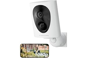virtavo VistaFlask Security Cameras Wireless Outdoor, Battery Powered Color Night Vision Weatherproof, Surveillance WiFi Home Outside, AI Motion Detection, Compatible with Alexa,SD/Cloud Storage