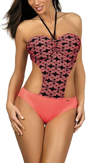 Amazon Markoスーザン M 404アンダーワイヤー入りワンピース水着モノキニプッシュアップパッドhalterneck Us サイズ 3l カラー ピンク ワンピース 通販