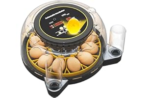 JELSVOP Incubators for Hatching Eggs, Eggs Incubator with Automatic Egg Turning, Incubator for Chicken Eggs, Temperature and Humidity Control, Built-in Egg Candler for Chicken, Duck, Quail, Goose