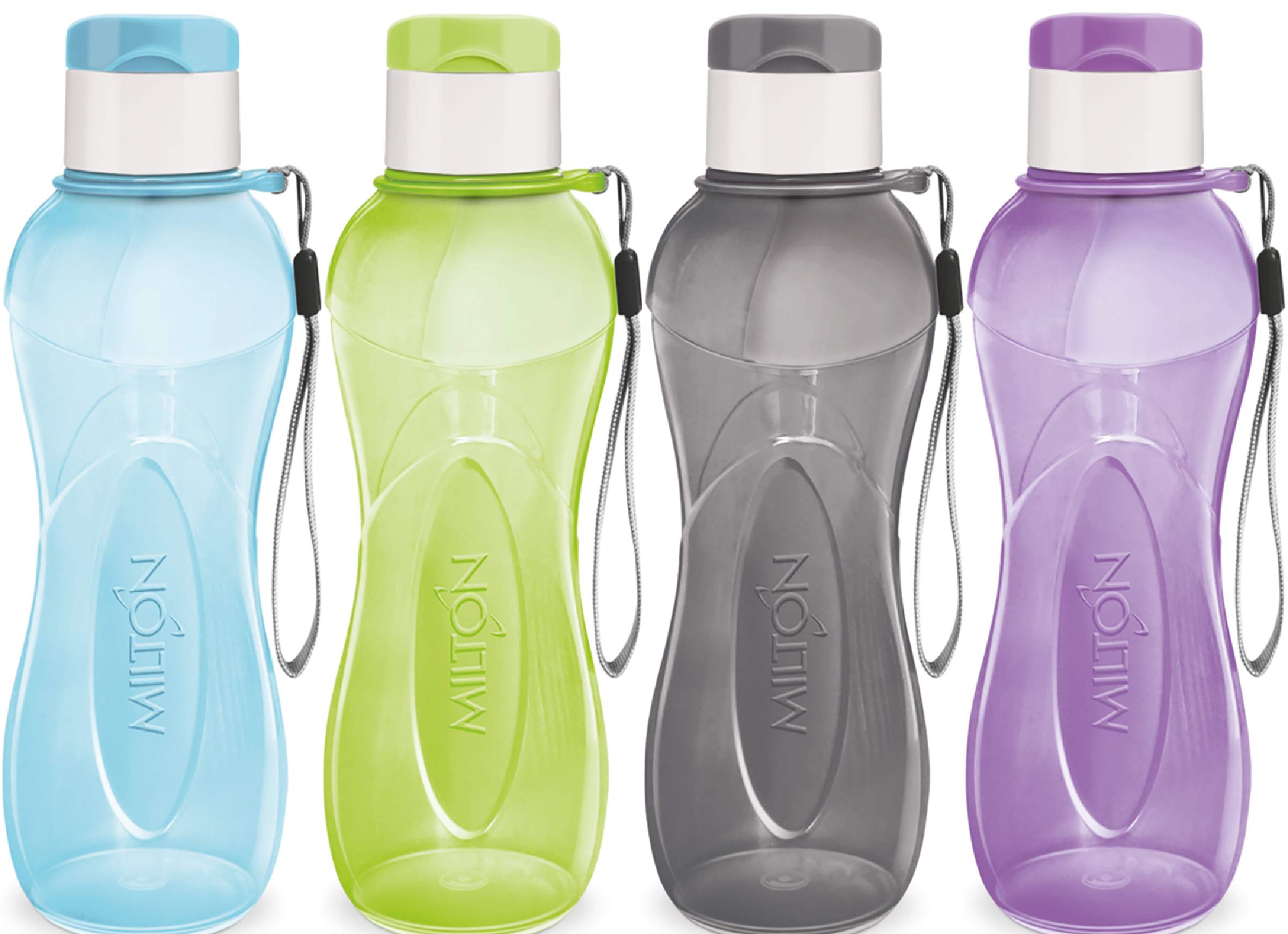Photo 1 of MILTON 32 oz. Large Water Bottle 4 Set Sports Water Bottles for Kids Adults Reusable Water Bottle Plastic Wide-Mouth BPA Free Leak-Free Lightweight Drink Bottle with Carry Strap Hiking Gym Bike Travel