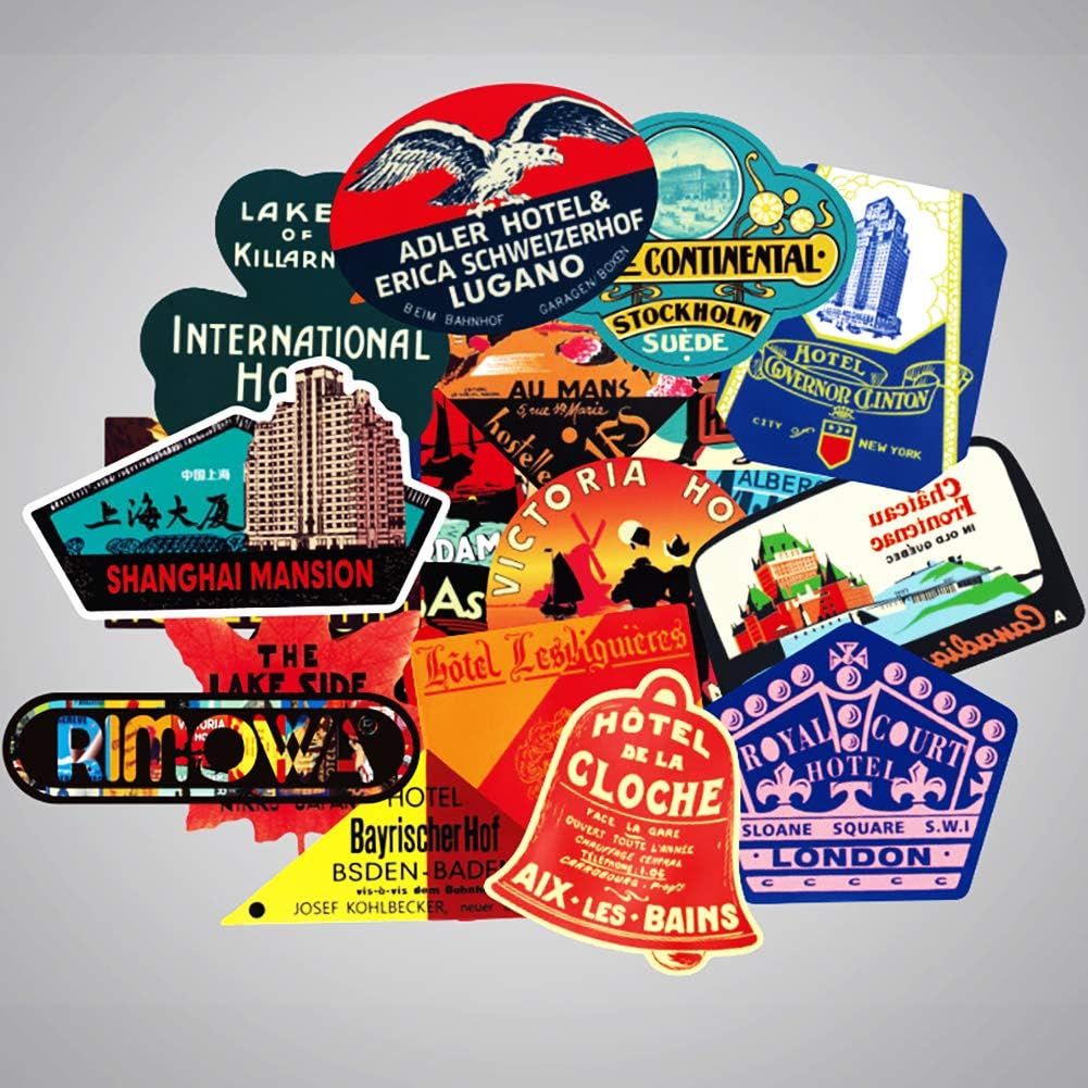 Random 200 Stickers Pack 200 Pcs Suitcase Stickers Decals for Laptop