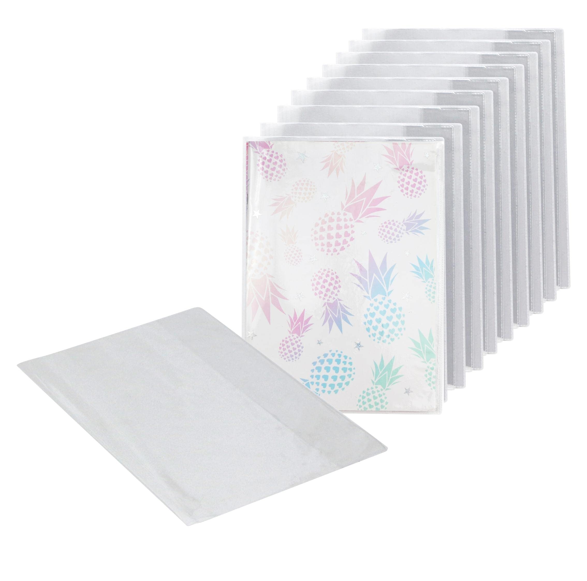 EXERZ A4 Exercise Book Cover Clear Water Resistant 10PK- Slip On Protective Jackets for Notebook, PVC Sleeve (A4 x 10)