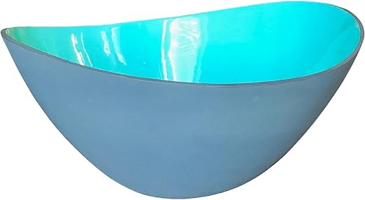 Amazon Com Large Teal And Grey Wave Salad Bowl Over Sized Ceramic Serving Bowl For Salad Mix Chips Pasta And Family Dinners Salad Bowls