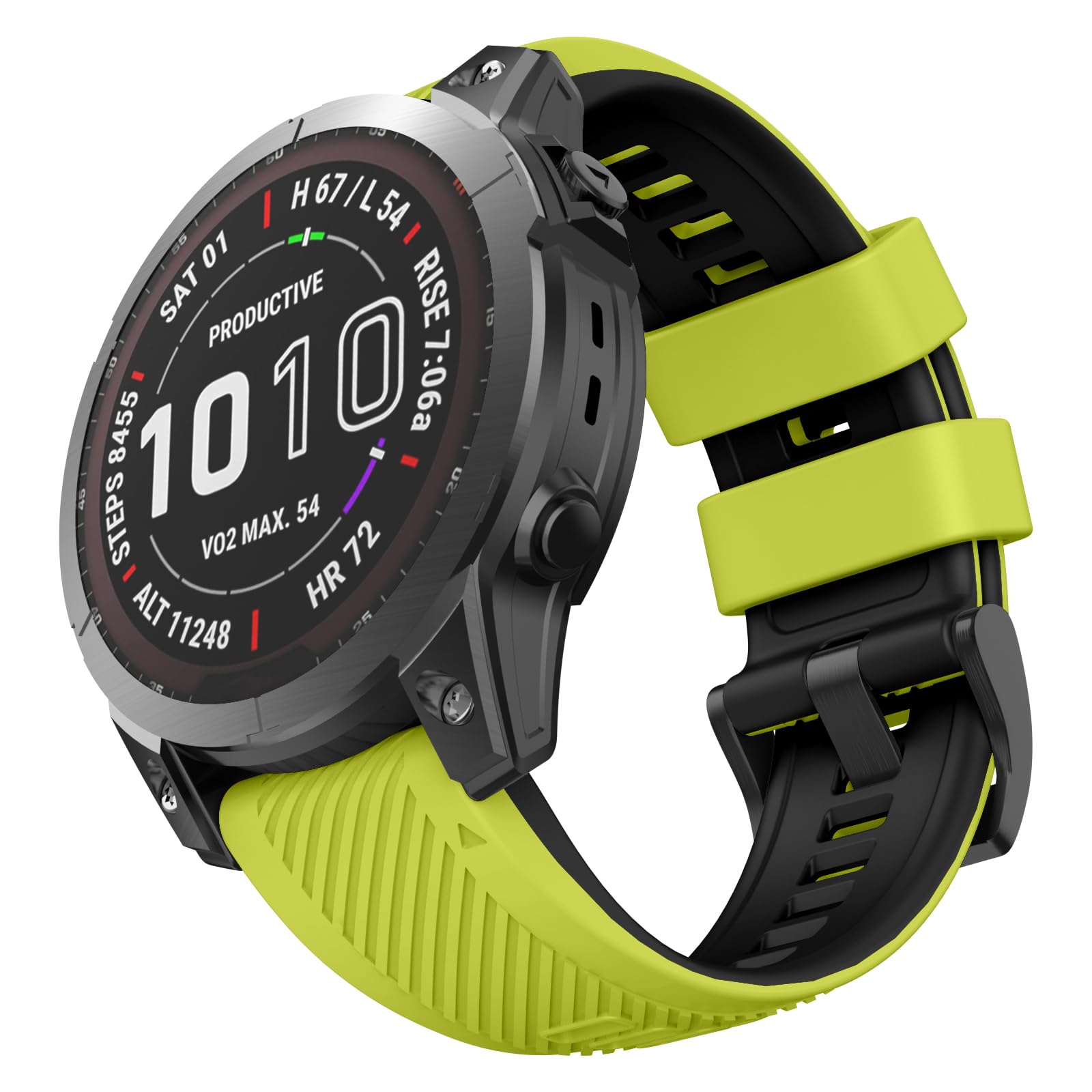 OVERSTEP for Fenix 7X/Fenix 6X/Fenix 5X, 26mm Silicone Watch Band Sport for Epix Pro 51mm/Fenix 7X Pro/Fenix 6X Gps/Fenix 5X Plus