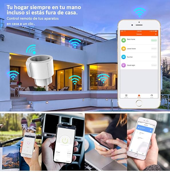 Enchufe Inteligente Wifi DIYtech Inalmbrico con Monitorizacin de Energa Compatible con Alexa y Google Home App gratuita y facil de configurar Pack 2 unidad