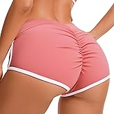 KIWI RATA Women's Workout Booty Shorts Scrunch Butt Yoga Gym Short Hot Pants Sexy Rave Outfit