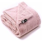 Minky Designs Blossom Pink Minky Blanket – Ultra Soft Faux Fur Throw Blanket for Couch, Bed & Home – Fluffy, Warm & Luxurious – Posh Collection (Large, 60x72)