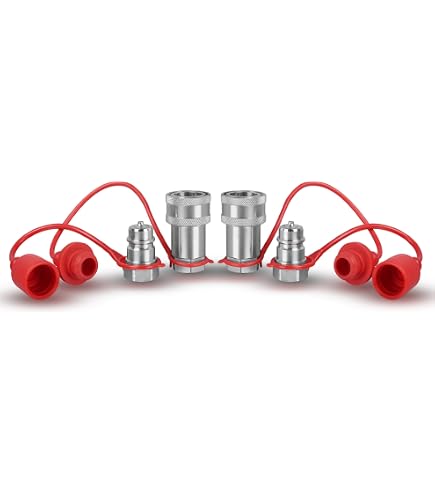 TEMCo 3/4" NPT Hydraulic Quick Connect Coupler Pair – ISO 7241-B Poppet, Fits Pioneer