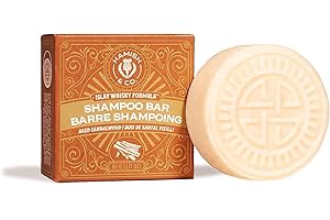 Viori Hamish & Co. Shampoo Bar - Aged Sandalwood - Shampoo for Men - Handcrafted with Scottish Islay and Whiskey Infused - Made from Natural Ingredients - Sulfate, Paraben, Cruelty, and Plastic-Free