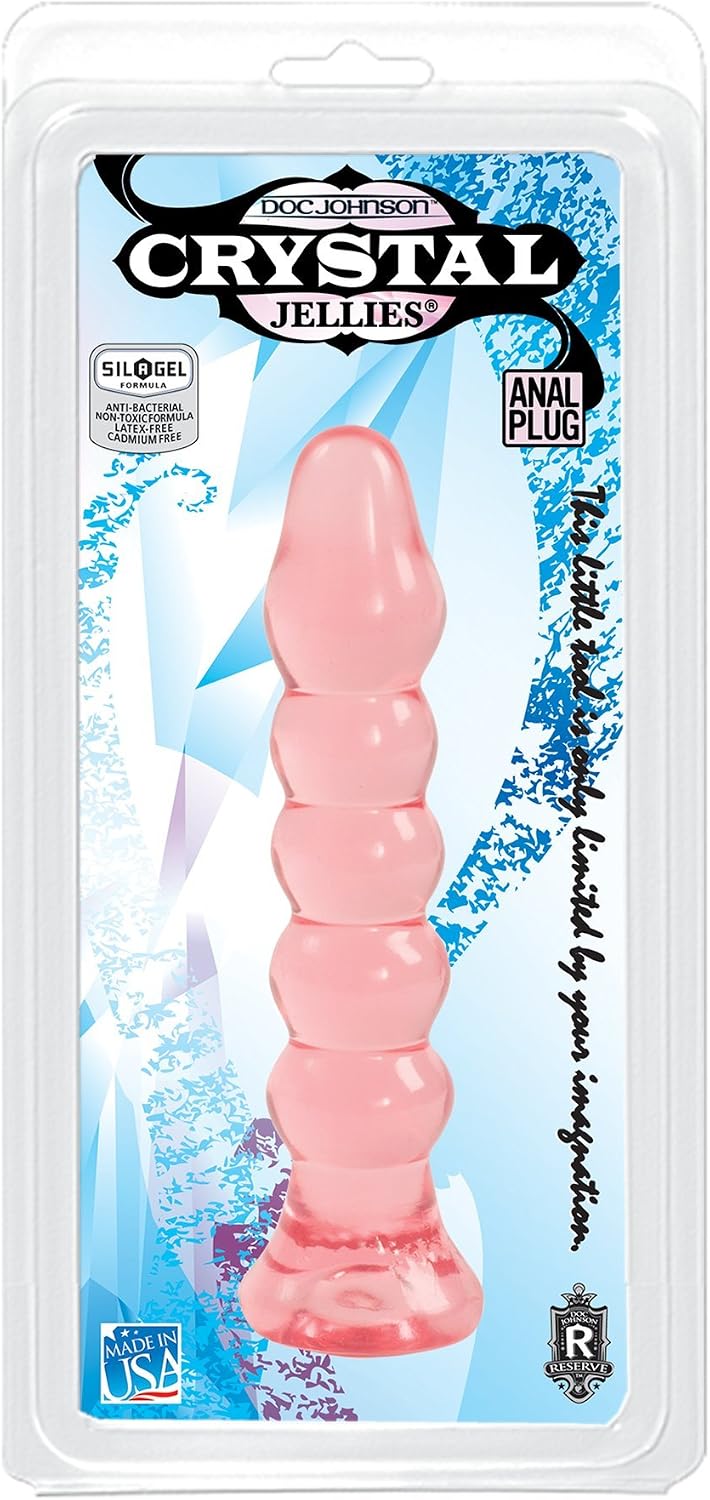 Doc Johnson Crystal Jellies Anal Dildos Pink One Size - Image 3