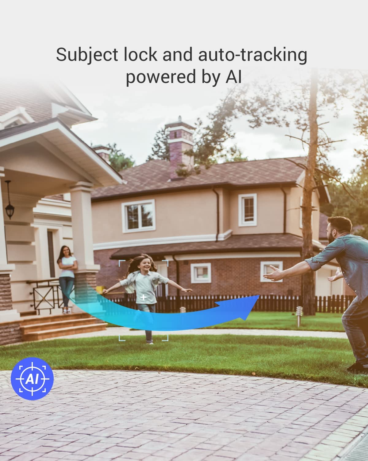 EZVIZ Outdoor Auto-Tracking Camera, 2K, 12 Pre-Set dots Tracking,360° Visual Coverage, Waterproof, Color Night Vision, AI-Powered Person and Vehicle Detection,Two-Way Talk| C8W Pro 2K (4mm)