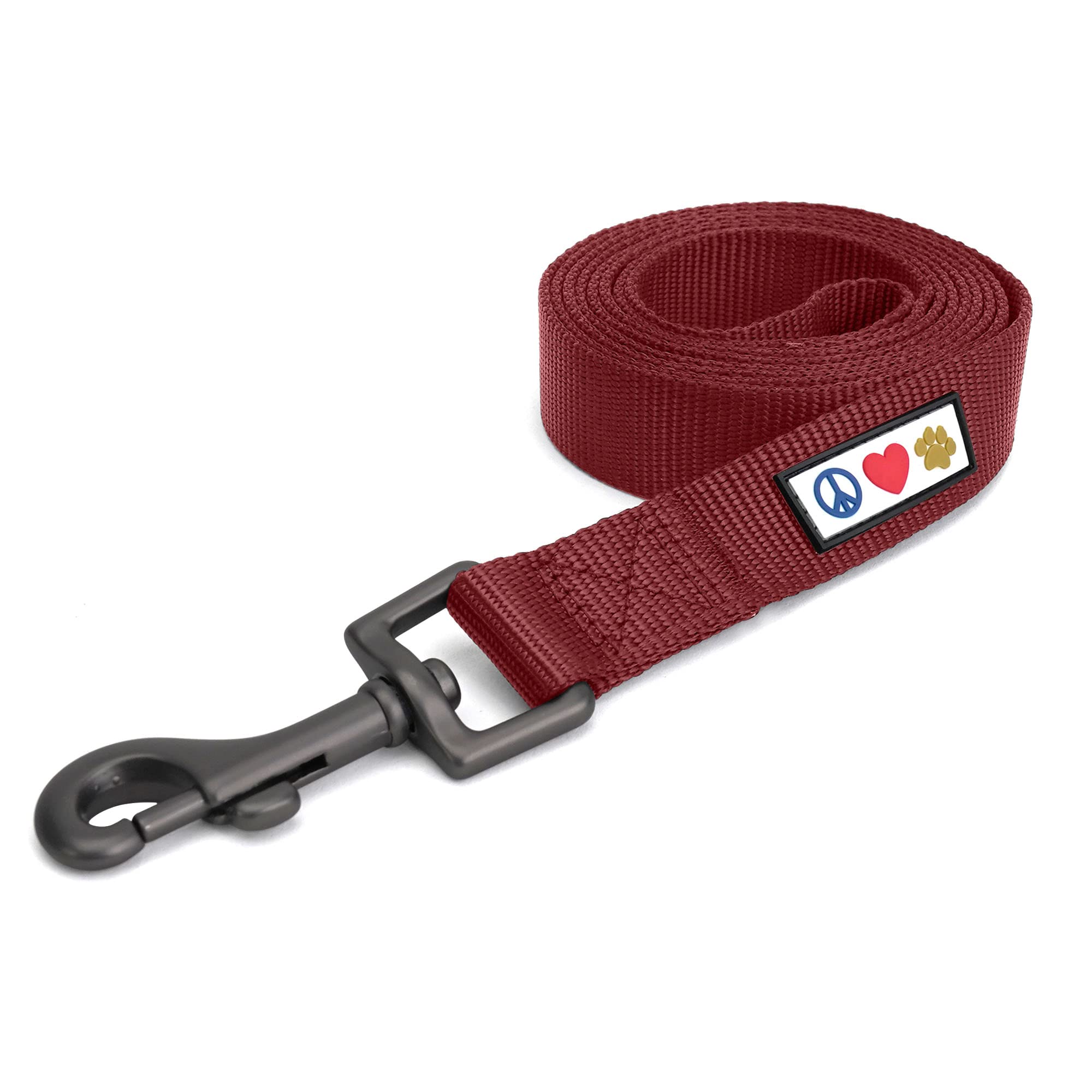 Pawtitas Dog Lead for Extra Small Dogs Comfortable Handle Training Dog Lead 1.8m Long Dog Lead Puppy Lead - Solid Marsala Brown Dog Lead for Extra Extra Small Breeds or Cat Lead