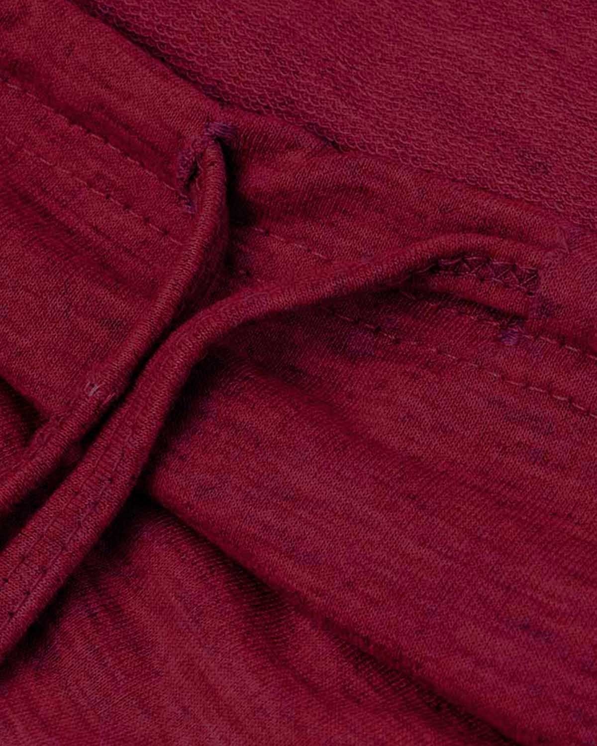 Women\'s Loose Long Sleeve Asymmetric Hem Sweatshirts Solid Color Pullover Hoodie Dress Wine Red XL