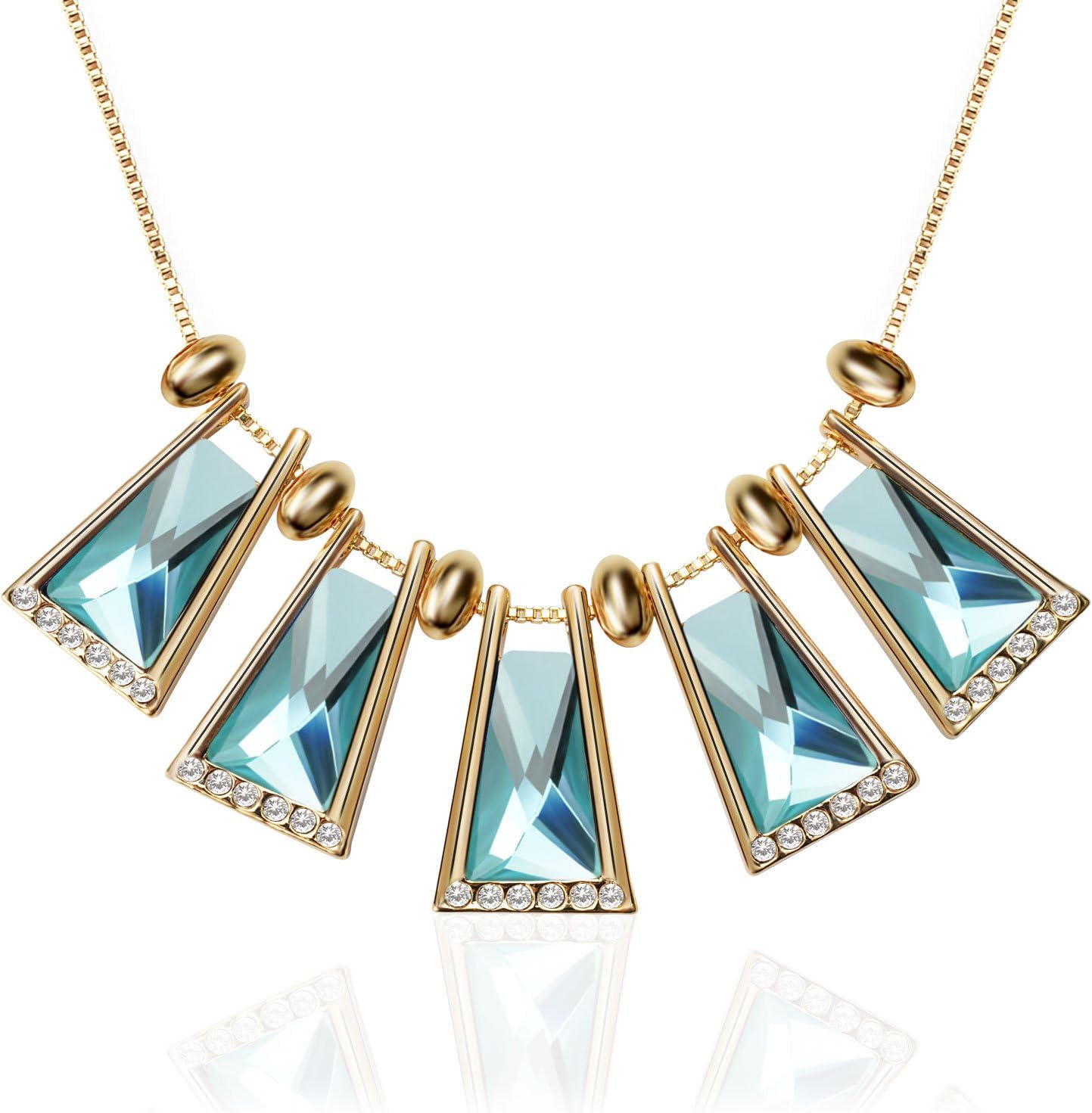 Tagoo Trendy Silver Vintage Boho Teardrop Round Choker Chunky Statement Necklace Rhinestone Jewelry for Women&Girls by