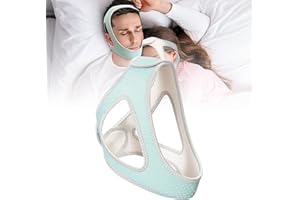 WAKI HOME Chin Straps for Sleeping, Adjustable Breathable Jaw Support Head Band, Nighttime Mouth Closure Aid (M)