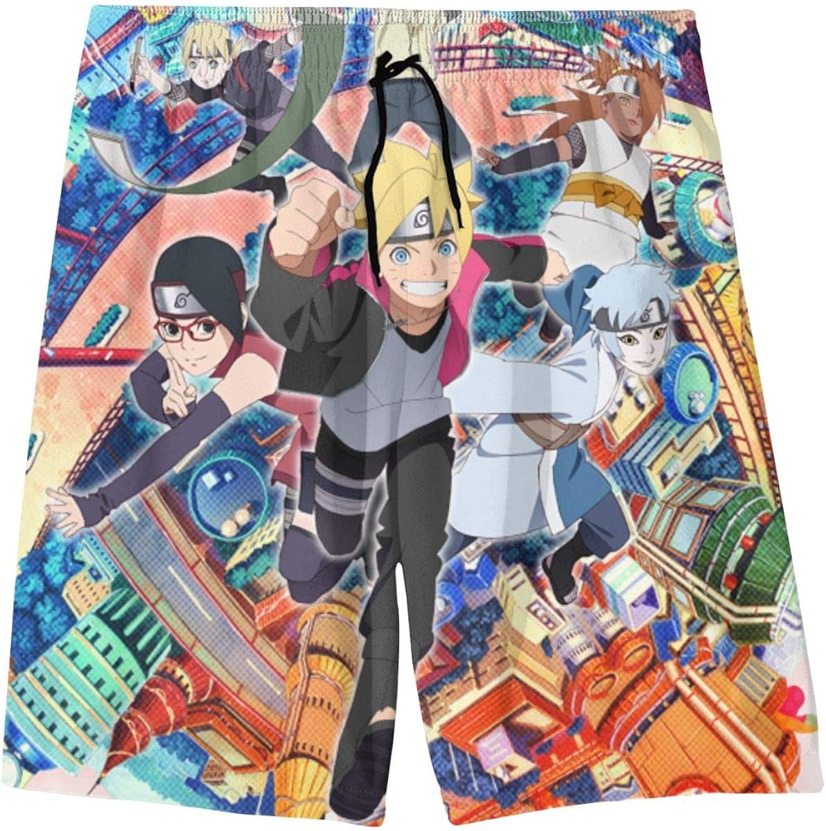 Boruto Naruto Próxima Generación Hombres Pantalones Hawaianos