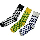 Renew Fibres Men’s Crew Socks – One Color Block Design, 3 Pairs Pack – Soft Cotton Blend, Cushioned & Breathable for Daily Comfort, US Size 6–12