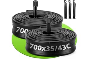 BEAUGIREW 2 Pack 700C Bike Tubes 700 x 35C/38C/40C/43C AV48mm 33mm Schrader Valve Bicycle Inner Tubes Compatible with 700x35C