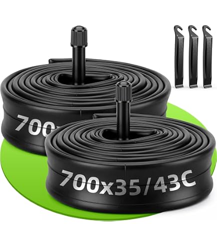 Chambre à Air Vélo 700 X 25C-32C – Valve Schrader AV48mm, Caoutchouc Butyle, Résistante, Pour Route, Ville, Gravel