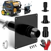 Generator Exhaust Extension Silencer Kit with Three Universal Adapters Compatible ALL Portable Generators with ALL-IN-ONE KIT,Insulated Through-Wall Mounting Plate Safely Vent Exhaust Reduce Noise 55%