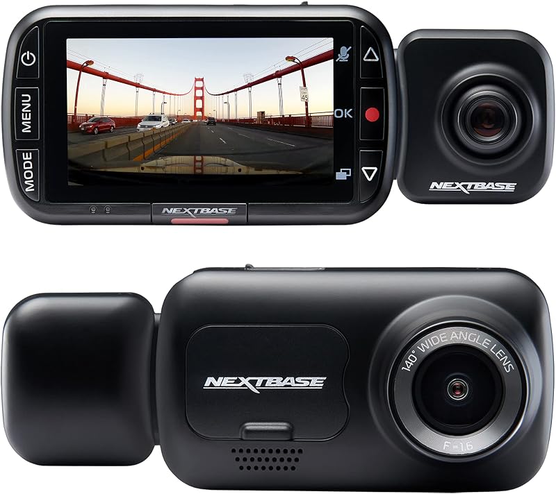 Nextbase 222X Dash Cam Front and Rear 1080p 140° IPS 2.5" Screen