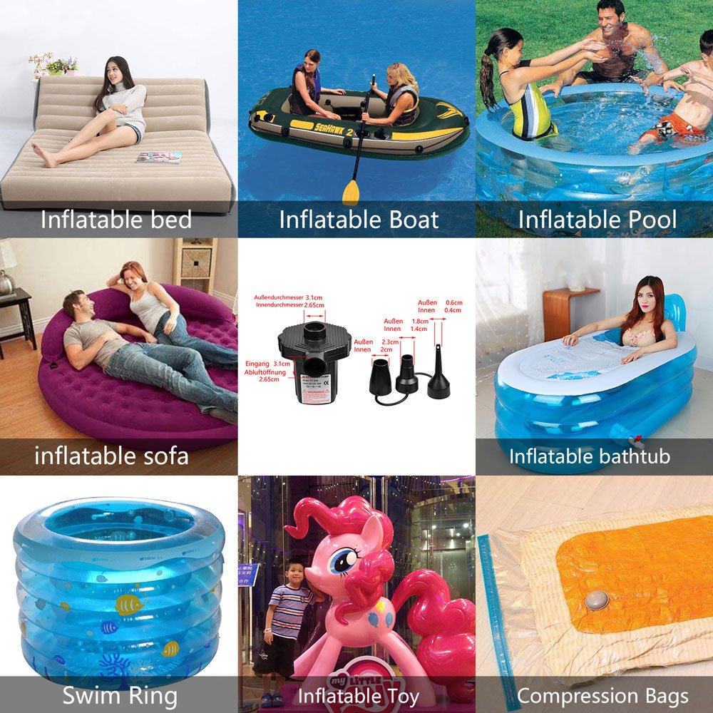 Mua Chenci Electric Air Pump Power Pump With 3 Air Nozzles For Inflatable Mattresses Cushions Beds Boats Swimming Rings Dc12v Ac220v Tren Amazon đức Chinh Hang 2021 Fado