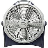 MAN High Velocity Floor/Box Fan 20 Inch, 3500 CFM 3-Speed Air Circulator with Adjustable Tilt, Powerful Cooling for Garage, Home, Gym, Shop &amp; Office, Black/Gray