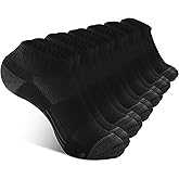 BAMBOO COOL Ankle Socks Womens Athletic Running Socks Moisture-Wicking Bamboo Viscose Cushioned Anti-Blister 5/6 Pairs