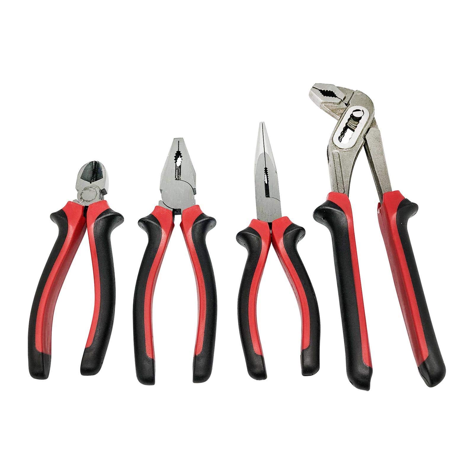 Pliers Set of 4 Combination Pliers Needle Nose Pliers Pump Pliers Side Cutters
