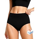 Jayloa Period Swim Bottoms Leakproof High Waisted Period Swimwear for Women Teens Full Coverage Heavy Flow Menstrual Swimwear