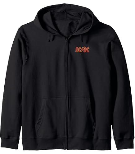 Bioworld ACDC American Flag Men's Black Zippered Hoodie-S at