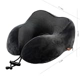 Makimoo Memory Foam Travel Pillow Neck Support Grey view 4