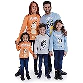 Bluey Bingo Chilli Mom Bandit Dad Long Sleeve Matching Family T-Shirt Toddler to Adult